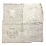 Beautiful, Unusual Four Quadrant White on White Antique Schoolgirl Darning Sampler