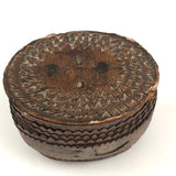 Antique Birch Bark Snuff Box with Heart Cutout