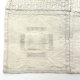 Beautiful, Unusual Four Quadrant White on White Antique Schoolgirl Darning Sampler