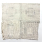 Beautiful, Unusual Four Quadrant White on White Antique Schoolgirl Darning Sampler