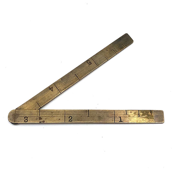 Lovely Antique Brass 6 Inch Folding Ruler
