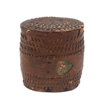 Antique Birch Bark Snuff Box with Heart Cutout