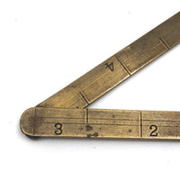 Lovely Antique Brass 6 Inch Folding Ruler