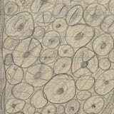 Cow Behind the Log Pile with Basket and Squirrel, Clever Old Naive Graphite Drawing