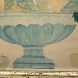 Still Life of Fruits in Soft Blues and Yellows, Mid 19th Century Theorem Watercolor in Period Lemon Gold Frame