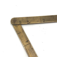 Lovely Antique Brass 6 Inch Folding Ruler