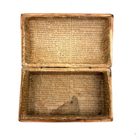 C. 1795 Straw-work Miniature Domed Box with Newspaper Lining, Signed J. Breckenridge
