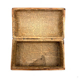 C. 1795 Straw-work Miniature Domed Box with Newspaper Lining, Signed J. Breckenridge