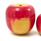 Group of Four Painted Treen Apples (Mixed Set)