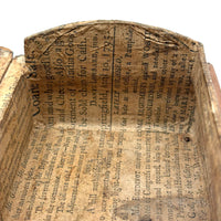 C. 1795 Straw-work Miniature Domed Box with Newspaper Lining, Signed J. Breckenridge