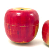 Group of Four Painted Treen Apples (Mixed Set)