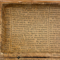 C. 1795 Straw-work Miniature Domed Box with Newspaper Lining, Signed J. Breckenridge