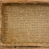 C. 1795 Straw-work Miniature Domed Box with Newspaper Lining, Signed J. Breckenridge
