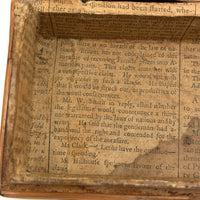C. 1795 Straw-work Miniature Domed Box with Newspaper Lining, Signed J. Breckenridge