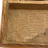 C. 1795 Straw-work Miniature Domed Box with Newspaper Lining, Signed J. Breckenridge