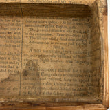 C. 1795 Straw-work Miniature Domed Box with Newspaper Lining, Signed J. Breckenridge