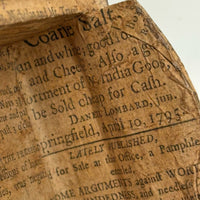 C. 1795 Straw-work Miniature Domed Box with Newspaper Lining, Signed J. Breckenridge