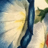 19th C Large Scrapbook Page Composition with Very Fine Botanical Watercolor at Center