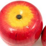 Group of Four Painted Treen Apples (Mixed Set)