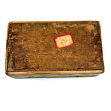 C. 1795 Straw-work Miniature Domed Box with Newspaper Lining, Signed J. Breckenridge