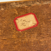 C. 1795 Straw-work Miniature Domed Box with Newspaper Lining, Signed J. Breckenridge