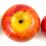 Group of Four Painted Treen Apples (Mixed Set)