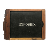 Perfect Found Object: Antique Glass Plate Negative Holder Stamped EXPOSED