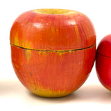 Group of Four Painted Treen Apples (Mixed Set)