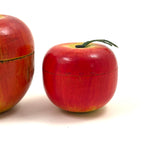 Group of Four Painted Treen Apples (Mixed Set)