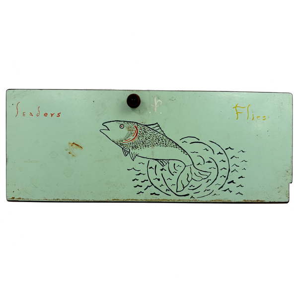 Leaders & Flies, Charming Hand-painted Drawer/Cabinet Front with Jumping Fish