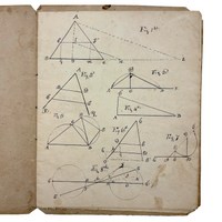 1836 Notebook of Beautifully Inked Geometry Diagrams