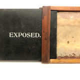 Perfect Found Object: Antique Glass Plate Negative Holder Stamped EXPOSED
