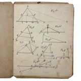 1836 Notebook of Beautifully Inked Geometry Diagrams