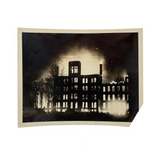 Burning Building, Super Atmospheric Old Snapshot Photo