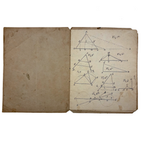 1836 Notebook of Beautifully Inked Geometry Diagrams
