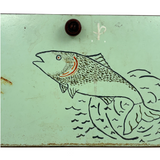 Leaders & Flies, Charming Hand-painted Drawer/Cabinet Front with Jumping Fish