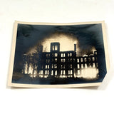 Burning Building, Super Atmospheric Old Snapshot Photo