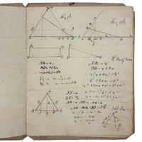 1836 Notebook of Beautifully Inked Geometry Diagrams