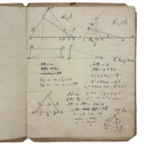 1836 Notebook of Beautifully Inked Geometry Diagrams
