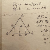 1836 Notebook of Beautifully Inked Geometry Diagrams