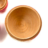 Group of Four Painted Treen Apples (Mixed Set)