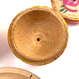 Group of Four Painted Treen Apples (Mixed Set)