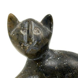 Carved Soapstone Cat with Great Face