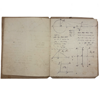 1836 Notebook of Beautifully Inked Geometry Diagrams