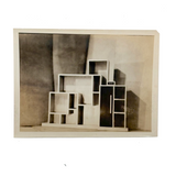 Line, Volume, Tone, Shadow, Beautiful c. 1940s Velox Snapshot of Architectural Model