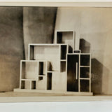 Line, Volume, Tone, Shadow, Beautiful c. 1940s Velox Snapshot of Architectural Model
