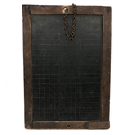 Most Beautiful Antique School Slate with Etched Grids, Square Corners, Nice Mend