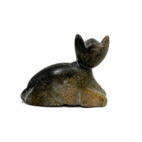 Carved Soapstone Cat with Great Face