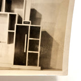 Line, Volume, Tone, Shadow, Beautiful c. 1940s Velox Snapshot of Architectural Model
