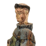 Holy Companions, Sweet Pair of Antique Carved Santos Figures